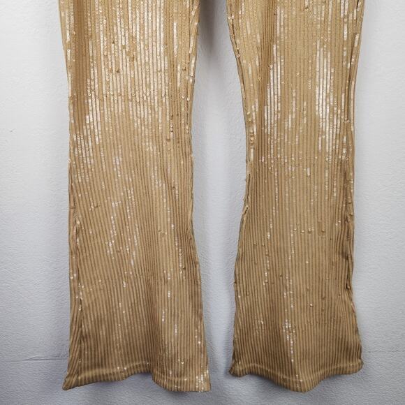 Retrofete Julien Sequin Knit Pant in Nude Size XL NWT - Picture 5 of 11